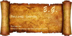 Bezzeg Gerda névjegykártya
